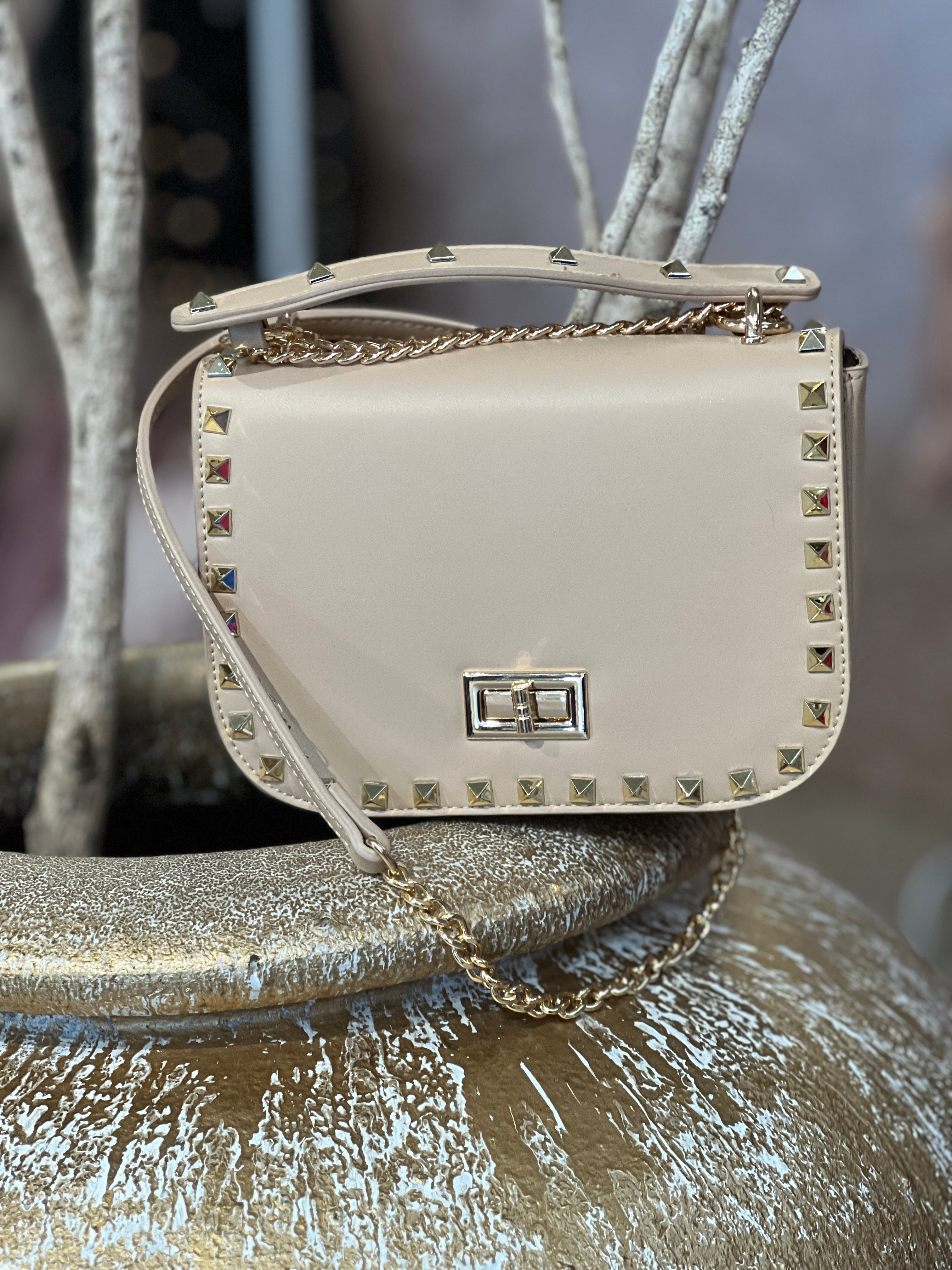 Lisa - Lille taske med guld nitter